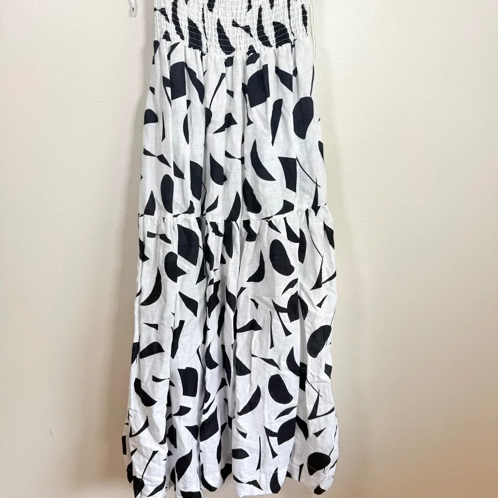 Astr | Dresses | Astr The Label Abstract Print Linen Tiered Maxi Dress ...